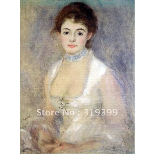Oil Painting Reproduction on linen canvas,madame henriot by pierre auguste renoir,Free Fedex Shipping,handmade