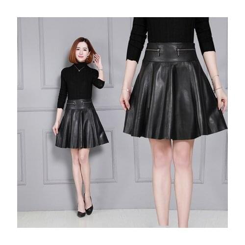 Top brand Genuine New Fashion Sheep Leather Skirt K22 high quality