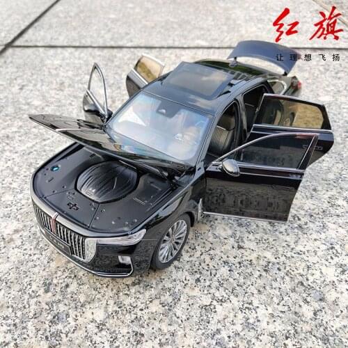 Diecast Alloy 1/18 Scale 2020 New Black HongQi H9 Car Model Faw Hongqi Metal Vehicle Collection Decorative Toy Car Model For Boy