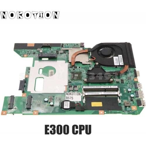 NOKOTION 48.4PN01.021 For Lenovo B575 B575E Laptop Motherboard With Heatsink HD6310M+HD7400M GPU EME300 CPU