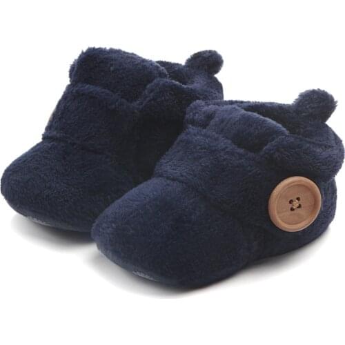 Lovely Warm Design Baby Girls Boys Toddler First Walkers Baby Shoes Soft Slippers Cute Shoes Winter Non-slip Baby Warm Shoes
