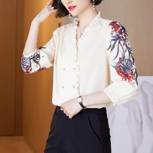 Fashion Womens t-shirts Women Clothing Summer Style printing Chiffon Shirt Top Tee Woman Tees Tops Oversize Womens t-shirt