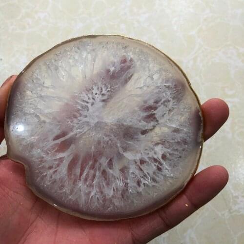 Natural crystal gemstone agate piece wrap edge for very beautiful specimen of natural rock