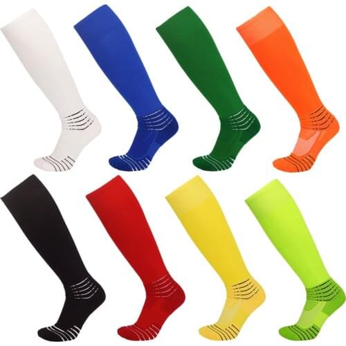 Men And Women Adult Football Socks Breathable Thick Bottom Sweat-Absorbent Anti-Friction Sports Socks Over The Knee Long Tube
