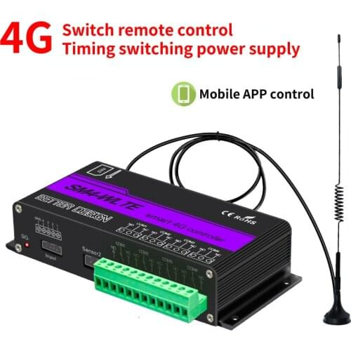 SM4 3G 4G GSM Gate Opener Relay Switch Wireless Remote Control Door Access Door Opener Call for Parking Systems 4output Relay