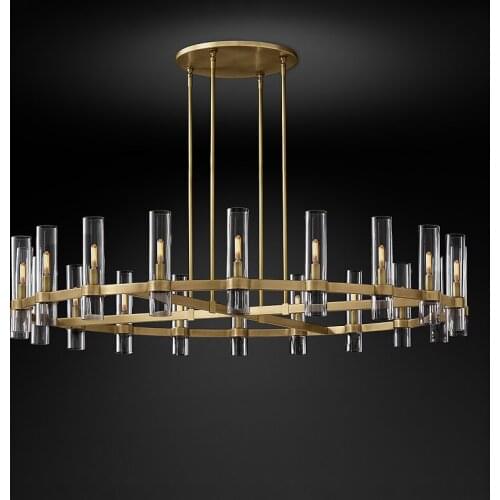 Retro LED Chandelier Dining Living Room Kitchen Attic Hanging Lamp Home Interior Decoration Lighting Black