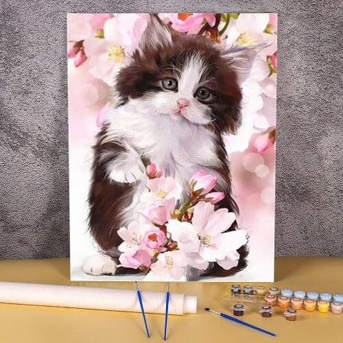 Animal Cat Paint By Numbers Set Oil Paints 40*50 Boards By Numbers Home Decoration Crafts For Adults Handiwork Handicraft Art
