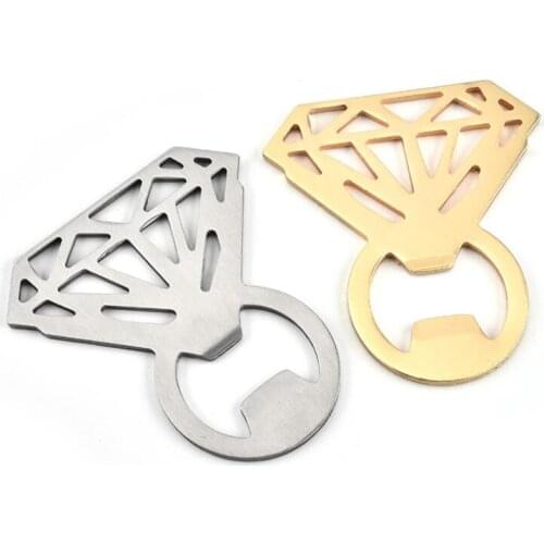 Wedding Favors Gifts Home Kitchen Bar Tools Diamond Ring shaped Wine Beer Bottle Openers LX8786