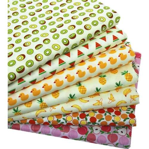 Printed Fruit Baby Cotton Patchwork Cloth,100% Cotton Twill Fabric,diy Sewing Quilting Fat Quarters Material for Baby&child Warp