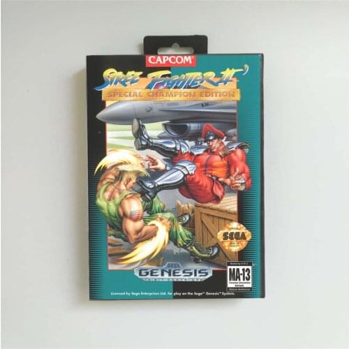 Street Game Fighter II 2 Special Champion Edition - USA Cover With Retail Box 16 Bit MD Game Card for Sega Megadrive Genesis