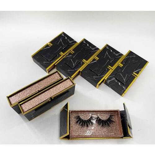 Print Logo Eyelash Packaging Box Wholesale 3D Mink Lashes Empty Box 25mm Mink Eyelashes Cases False Eyelashes Box