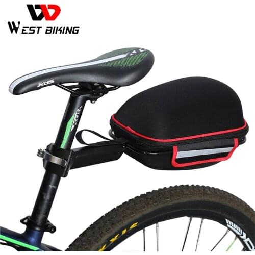 WEST BIKING Cycling Bag Bike Rear Bag Reflective Waterproof Rain Cover Mountain Bike Cycling Tail Extending Saddle Bicycle Bag