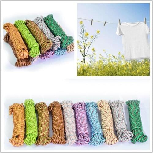 10M random color Clothesline Line Rope Clothesline Multifunction Nylon Washing Clothes String Laundry Drying Rope