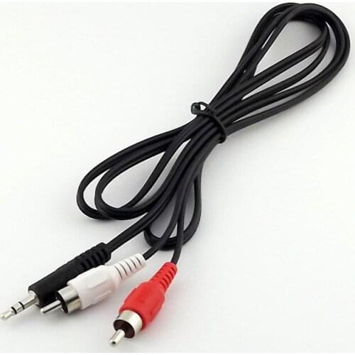 10pcs 3.5mm Plug Stereo Audio AV Headphone To 2 RCA Male Adapter Connector Cable 1.5m,3m,5m