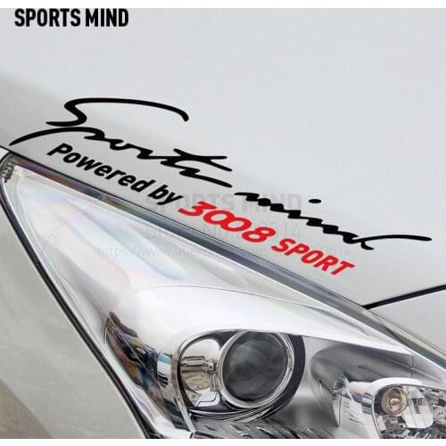 10 Pieces Sports Mind Car Styling On Car Lamp Eyebrow automobiles & motorcycles Car Sticker Decal For Peugeot 3008 accessories