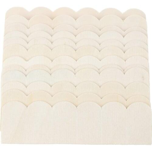 12pcs/bag 1:12 Miniature Dollhouse Accessories Six-roof Wooden Wood White Decorated House Accessories