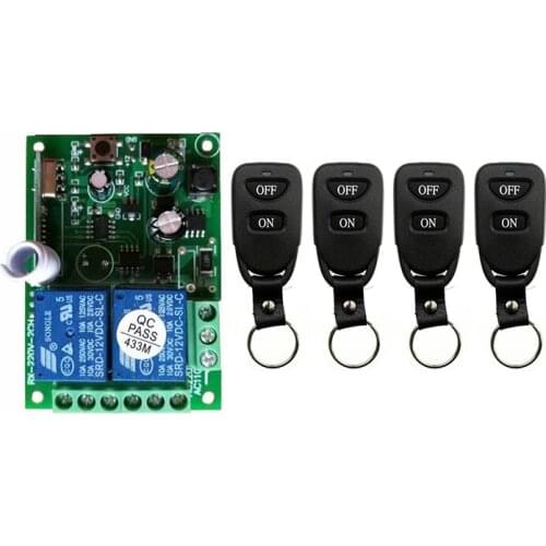 AC85V 110V 220V 250V 2CH Remote Control Light Switch Relay Output Radio Receiver Module+Belt buckle Transmitter garage door lamp