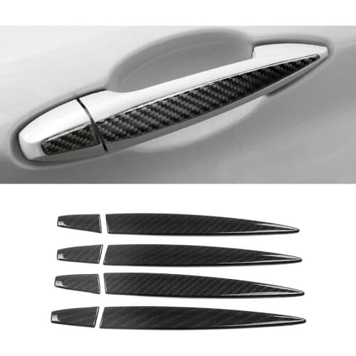 Auto Car Accessories ABS Carbon Gate Door Handle Trim Frame Sticker Cover Exterior Decoration Moulding for BMW X1 F48 2016-2020