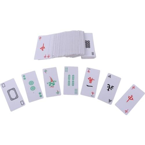No Noise Chinese Mahjong Mah Jongg Playing Cards - Home Travel Game Props