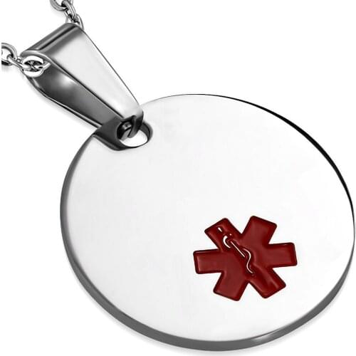 Low price Medical ID dog tag big discount Stainless Steel Circle dog tag wholesale PERSONALIZED Dog Tag cheap ENGRAVABLE dog tag