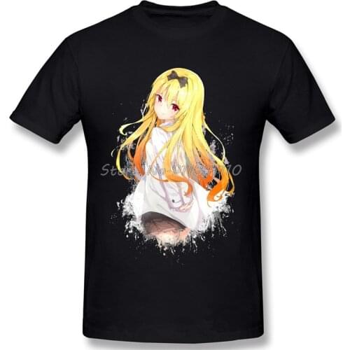 T-Shirt for Men Yue 100% Cotton Crewneck Arifureta Hajime Nagumo Tio Klarus Japanese Anime TShirt 6XL Funny Plus Size Clothes