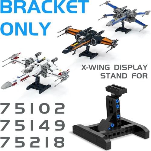MOC Stand Display Building Blocks Bracket For X-Wing Space Wars Fighter 75102/75149/75218 Support Bricks Toys For Children Gifts