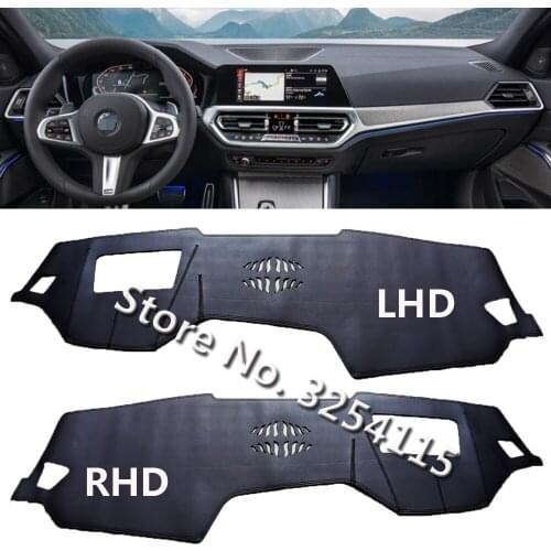 PU Leather Dashmat Suede Dashboard Cover Pad Dash Mat Carpet Car Styling Auto Accessories For BMW 3 Series G20 320i 330i 340i