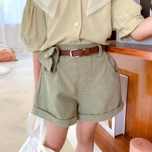 Summer Toddler Girl Shorts Casual Korean Solid Color Shorts for Boy 2 3 4 5 6 Y Kids Pants Shorts Elastic Waist Child Shorts New