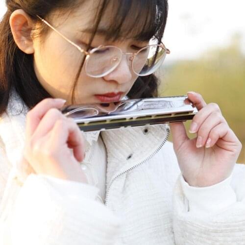 Top selling 28 Holes Wide Diapason Key of C Tremolo Harmonica Musical Instruments Mouth Harmonica Tremolo