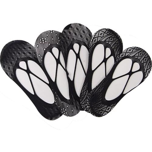 5 Pairs Womens Sexy Boat Socks Mesh Sock Slippers Ladies Girl No Show Socks Summer Autumn Invisible Low Cut Socks Meias Sox Hose