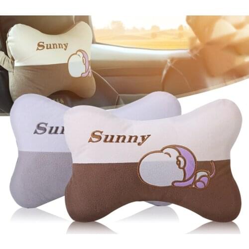 NEW Car Headrest Pillow Neck Rest Cushion Seat Pillow Breathe Comfortable Massage Neck Protection Cute Monkey Pattern Pillow