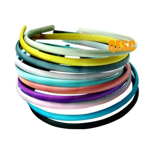 Wholesale colour 7mm SATIN HEADBAND , for fascinators,hair accessory and bridal fascinator.10 colors,100pcs/lot.FREE SHIPPING