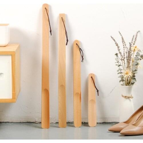 Shoe Lifter Eco-friendly Smooth Surface Wood Lazy Shoe Helper Accessories for Long Lifespan Wood Curved Auxiliary Shoes Lifte