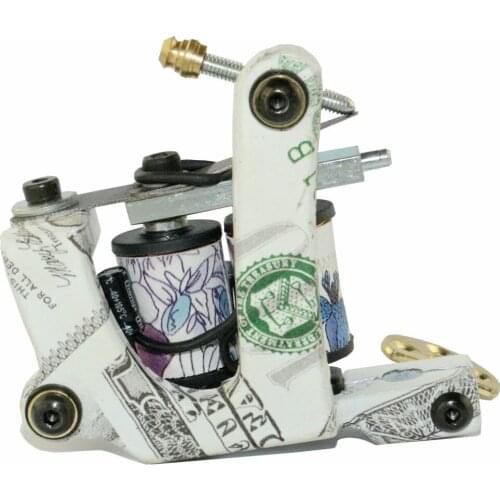 Professioanl Cast Iron Tattoo Machine US Dollar Design Tattoo Guns 10 Wrap Coils Handmade Machine For Shader Liner TM-768