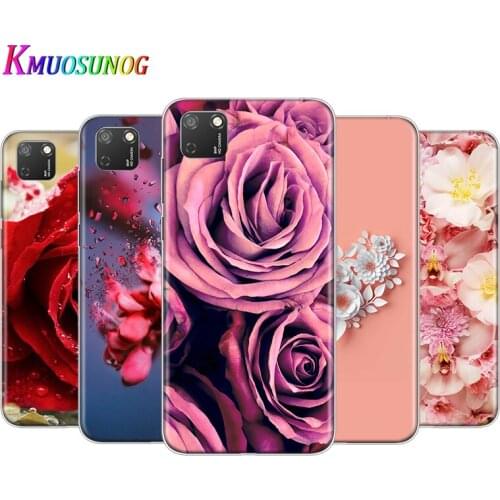 Transparent Cover Beautiful and lovely flower rose For Honor 9 9S 9A 9C 9X 9N 9i V9 10 10i 10X X10 Lite Pro Phone Case