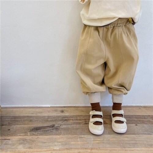 8517 2021 Childrens Autumn New Korean Autumn Harlem Pants Girls' Autumn Winter Pants
