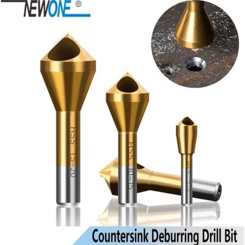 NEWONE Countersink Deburring Drill Bit 2-5-10-15 Metal Taper Stainless Steel Hole Saw Cutter Chamfering Power Drills Tool