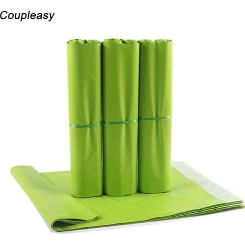 100pcs/Lot Light Green Waterproof Logistics Courier Bag Self Adhesive Seal Plastic Shipping Bags Mailer Postal Shipping Envelope