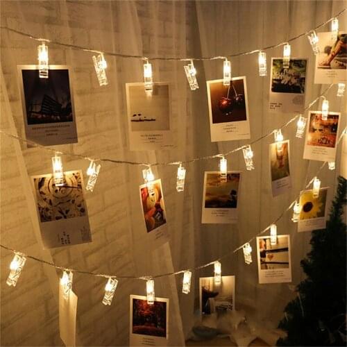 LED Clip Fairy String Lights Clips For Pictures Photos Perfect Dorm Bedroom Wall Wedding Birthday Bar Party Decorations