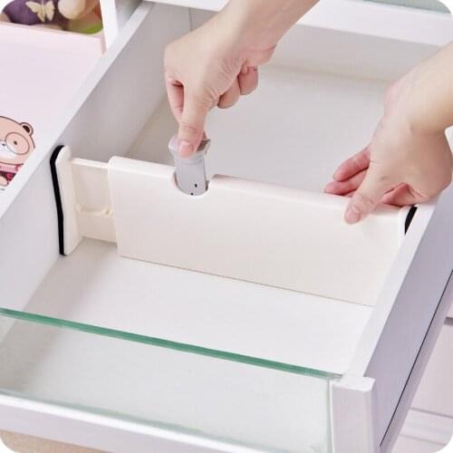 Drawer telescopic partition board wardrobe layered plastic baffle free combination partition board storage consolidation