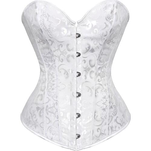 Caudatus vintage corsets and bustiers plus size flower print bridal bustier corset push up victorian corselet overbust burlesque