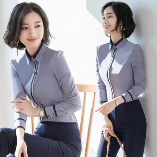 Women Blouse Long Sleeve Spring Autumn Workwear Shirt White Blouse Shirts Ropa De Mujer