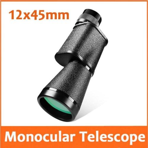 12x45mm 12X Outdoor Gift Portable Camping Single-tube Telescope 12 Times Adult Children Pocket Birdwatching Monocular Telescope