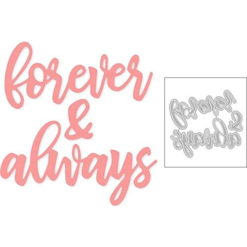 2020 New Sentiment English Words Always and Boreves Metal Cutting Dies For DIY Scrapbooking Greeting Card Paper Making no stamps