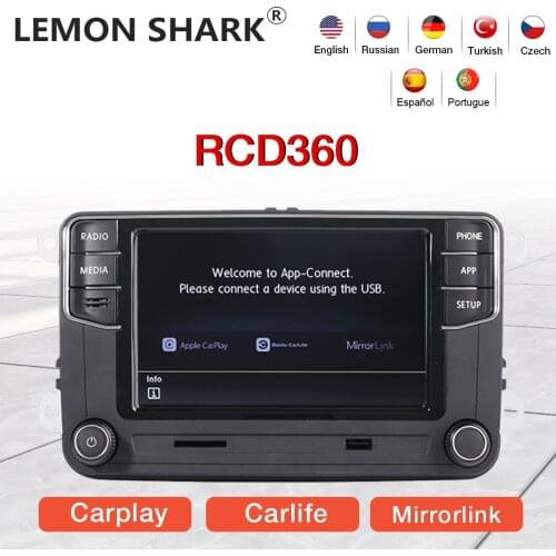 LEMON SHARK RCD360 Car Radio Carplay Mirrorlink MIB Multimedia for VW Golf 5 6 Jetta MK5 MK6 Polo Passat B6 B7 CC Tiguan Touran
