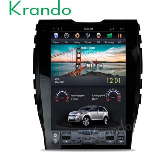 Krando Android 9.0 12.1"for Ford Edge 2015+ GPS car multimedia entertainment system Tesla style autoradio radio tuner