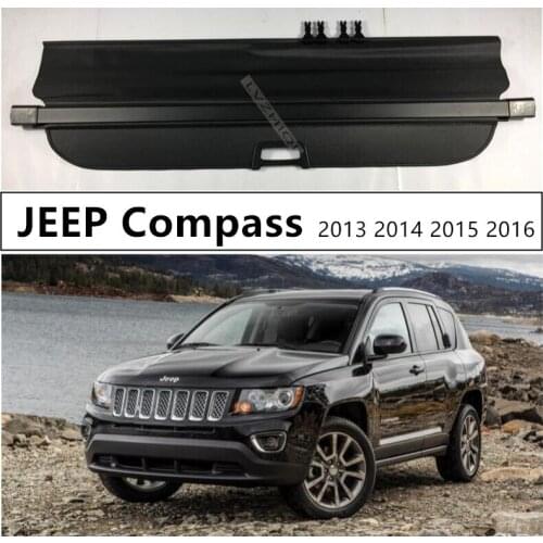 Rear Trunk Cargo Cover For JEEP Compass 2012 2013 2014 2015 2016 High Qualit Car Security Shield Accessories Black Beige Grey