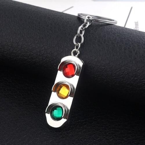 Traffic Light Keychain Drivers Creative Car Keyring Pendant Men Women Accessories 2019 Hot Sale