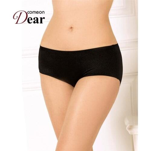 Comeondear Underwear For Women Flash Silky Soft Sexy Panty Summer Ladies Seamless Panties Plus Size Lingerie Briefs PA5135