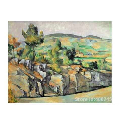 Impressionist art Aix En Provence Rocky Countryside Paul Cezanne paintings home decor Handmade High quality